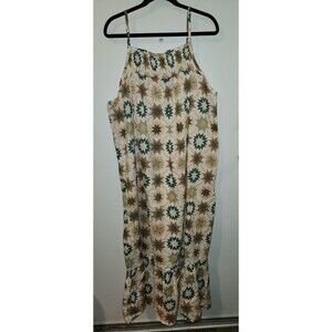 Universal Thread Womens 2X Tiered Maxi Dress Patchwork Lightweight Boho Summer